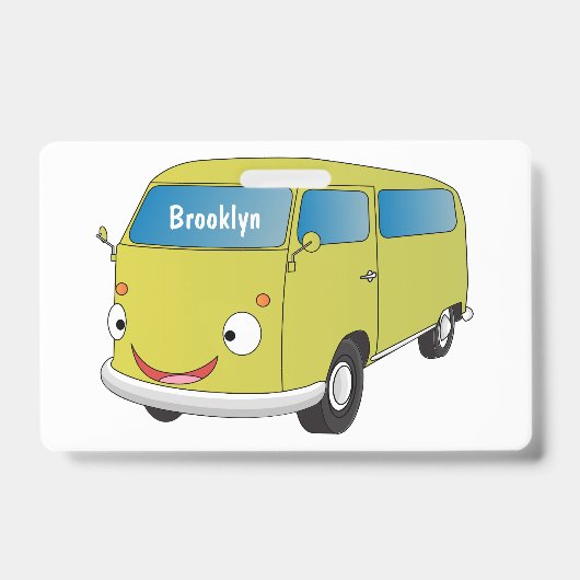 Badge Classic lime green van cartoon (Avant)