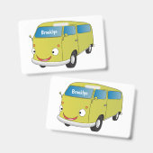 Badge Classic lime green van cartoon (Avant & arrière)