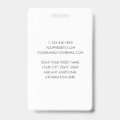 Badge Classic Professional ID Dark Grey White Security (Arrière)