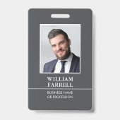 Badge Classic Professional ID Dark Grey White Security (Avant)