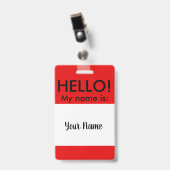 BADGE CLASSIQUE BONJOUR (Avant avec clip)