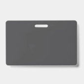 Badge Classique Créatif Tendance Gris foncé & Blanc (Arrière)