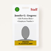 Badge Classique "Personnel" (Devant)