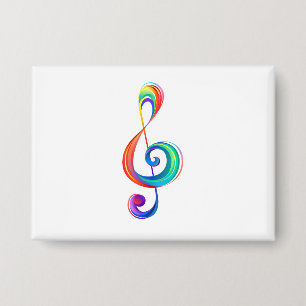 Badge Clé arc-en-ciel