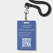 Badge Cleaning Company | Custom Logo Cleaning Service (Arrière avec lanière)