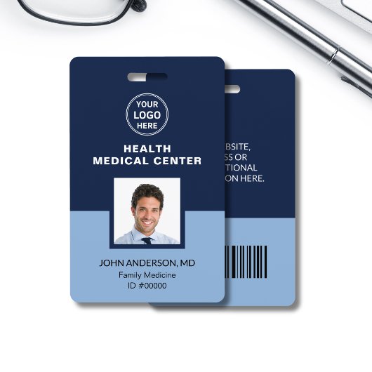 Badge Clinique de soins médicaux Médecin Code-barres ID