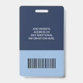 Badge Clinique de soins médicaux Médecin Code-barres ID (Arrière)
