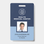 Badge Clinique de soins médicaux Médecin Code-barres ID (Avant)