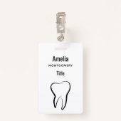 Badge Clinique dentaire dentaire dentaire Médicale (Dos avec clip)