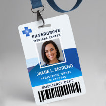 Clinique moderne de logo bleu Hospital Photo Nurse