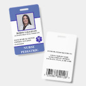 Badge Clinique moderne de soins infirmiers pédiatriques (Avant & arrière)