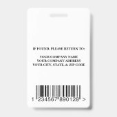 Badge Clinique moderne de soins infirmiers pédiatriques (Arrière)