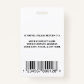 Badge Clinique moderne de soins infirmiers pédiatriques  (Dos)