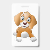 Badge Clipart Brown de chien (Arrière)