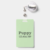 Badge Cliparts de chien policier | (Arrière avec rétractable)
