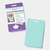 Badge Cloud étudiant moderne à l'école à domicile (Front & Back)