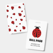 Badge coccinelles Prof Hall Coccinelle Pass (Avant & arrière)