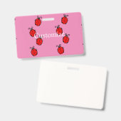 Badge Coccinelles rouges rampant Thunder_Cove (Avant & arrière)