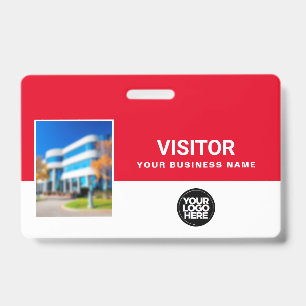 Badge Code à barres de la photo du visiteur d'affaires r