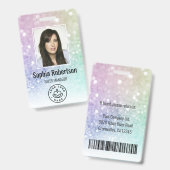 Badge Code à barres de photo d'employé d'entreprise pers (Avant & arrière)