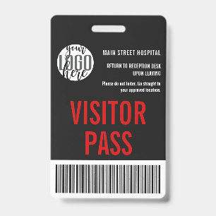 Badge Code à barres du laissez-passer pour visiteur de l