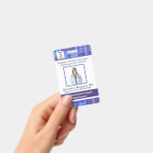 Badge Code à barres du logo de la photo de l'employé ID  (Manuel / portable)