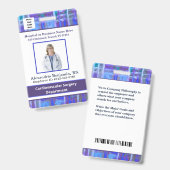 Badge Code à barres du logo de la photo de l'employé ID  (Avant & arrière)
