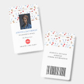 Badge Code à barres du logo des soins infirmiers autoris (Avant & arrière)
