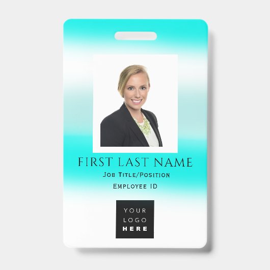 Badge Code à barres Nom de la photo Carte d'identité Chi (Avant)