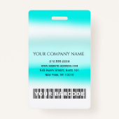 Badge Code à barres Nom de la photo Carte d'identité Chi (Dos)