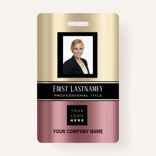 Badge Code à barres Nom de la photo Carte d'identité Ros (Devant)