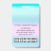 Badge Code à barres Nom de la photo IDCard NURSE MÉDECIN (Arrière)
