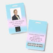 Badge Code à barres Nom photo IDCard NURSE Médecin de sa (Avant & arrière)