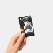 Badge Code barre de carte d'identité photo de l'employé  (Manuel / portable)