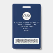 Badge Code-barre de membre d'équipage personnalisé, évén (Dos)