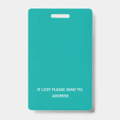 Badge Code barre de presse moderne, ID logo (Arrière)