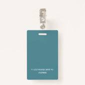 Badge Code barre de presse personnalisée, ID logo (Dos avec clip)