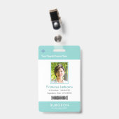 Badge Code barre du logo de la photo de l'employé person (Avant avec clip)