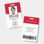 Badge Code barre du logo de l'employé Carte d'identité p (Avant & arrière)