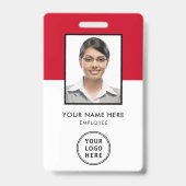 Badge Code barre du logo de l'employé Carte d'identité p (Avant)