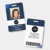 Badge code barre du logo photo (Recto et verso)