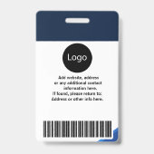 Badge code barre du logo photo (Dos)