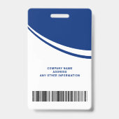 Badge Code-Barre Personnalisé Logo Nom de l'Employé Phot (Arrière)