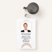 Badge Code barre photo de l'employé personnalisé Nom arc (Front with Retractable)