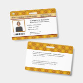 Badge Code barre photo de l'identification de l'employé  (Avant & arrière)