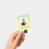 Badge Code-barres - Carte d'identité de la photo Verte J (Manuel / portable)