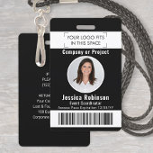 Badge Code-barres Code-barres - noir et blanc de l'emplo