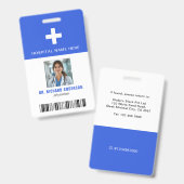 Badge Code-barres de la carte d'identité de l'employé de (Avant & arrière)