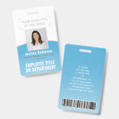 Badge Code-barres de la photo d'identité de l'employé Vo (Avant & arrière)