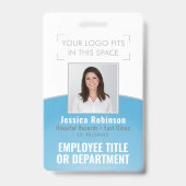 Badge Code-barres de la photo d'identité de l'employé Vo (Avant)